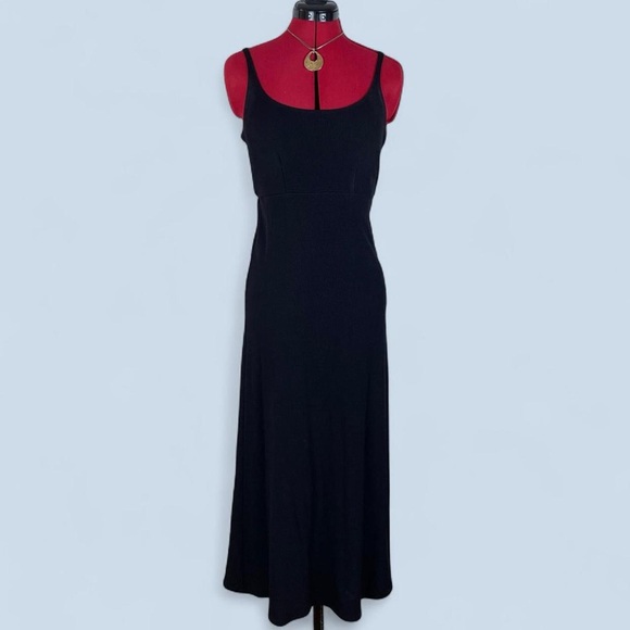 CDC Dresses & Skirts - Vintage 90s Slinky Black Maxi Dress